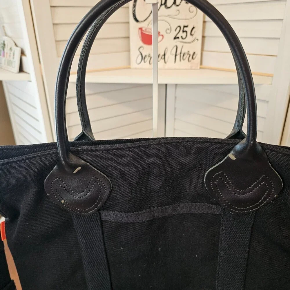 CBStation Large, Black Canvas Travel Crossbody Bag, NWOT - Picture 3 of 14